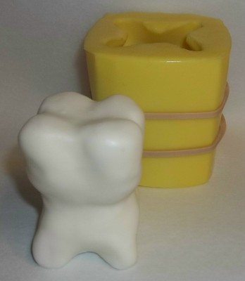 2 cavities False Teeth Soap & Candle Mold 