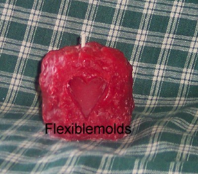 Grubby Votive with Heart Candle Mold
